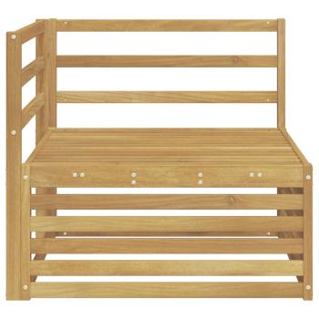 Outdoor Ecksofa Massivholz Akazie Weiß 83 x 83 x 73 cm