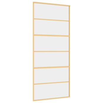 Schiebetür Golden 90x205 cm ESG-Klarglas und Aluminium