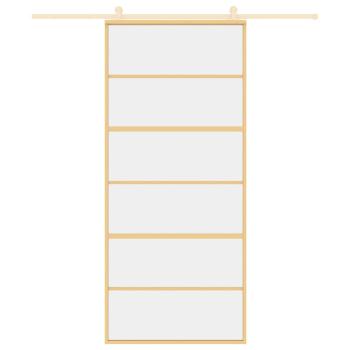 Schiebetür Golden 90x205 cm ESG-Klarglas und Aluminium