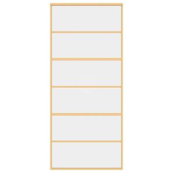 Schiebetür Golden 90x205 cm ESG-Klarglas und Aluminium