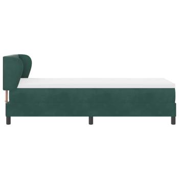 Boxspringbett mit Kopfteil Dunkelgrün 80 x 200 cm Samt