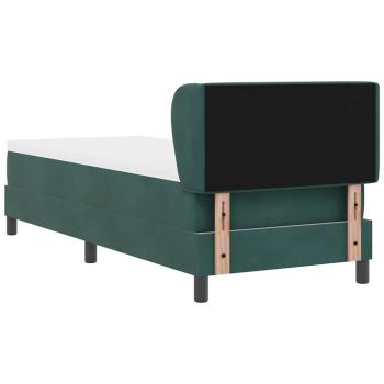 Boxspringbett mit Kopfteil Dunkelgrün 80 x 200 cm Samt