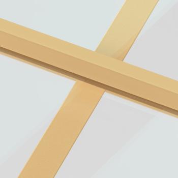 Innentür Schlank Golden 93x201,5 cm Hartglas und Aluminium