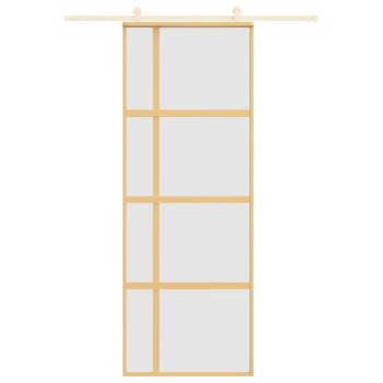 Schiebetür Golden 76x205 cm Matt ESG-Glas und Aluminium