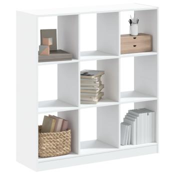 ARDEBO.de - B?cherregal Wei? 102x32x108 cm Holzwerkstoff