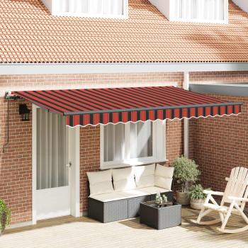 ARDEBO.de - Ausziehbare Markise Orange 350 x 200 cm Stoff