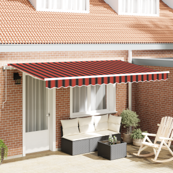 Einziehbare Markise Orange 350 x 200 cm Stoff