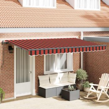 ARDEBO.de - Einziehbare Markise Orange 350 x 200 cm Stoff
