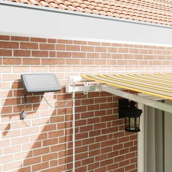 Ausziehbare Markise Mehrfarbig 450 x 350 cm Stoff und Aluminium