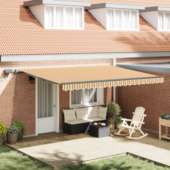 Einziehbare Markise Mehrfarbig 450 x 350 cm Stoff