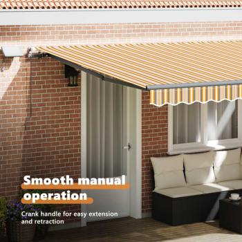 Einziehbare Markise Mehrfarbig 450 x 350 cm Stoff