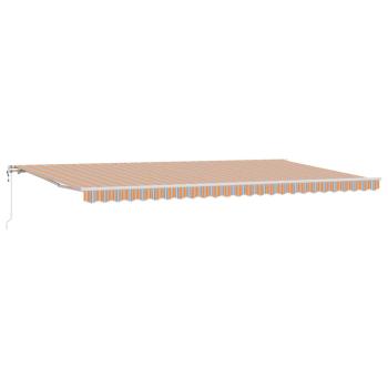 Ausziehbare Markise Mehrfarbig 600 x 300 cm Stoff und Aluminium