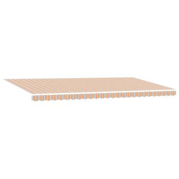 Ausziehbare Markise Mehrfarbig 600 x 300 cm Stoff und Aluminium