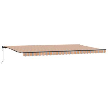 Ausziehbare Markise Mehrfarbig 600 x 300 cm Stoff und Aluminium