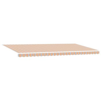 Ausziehbare Markise Mehrfarbig 600 x 300 cm Stoff und Aluminium
