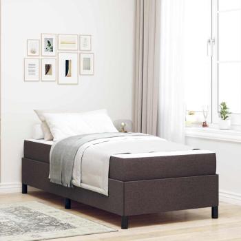 ARDEBO.de - Boxspringbett Dunkelbraun 100 x 200 cm Stoff