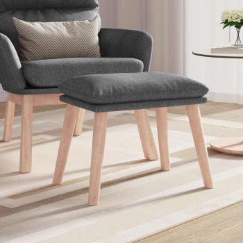 ARDEBO.de - Fußhocker Hellgrau 45x29,5x35 cm Stoff