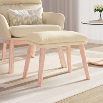 ARDEBO.de - Fußhocker Creme 45x29,5x35 cm Stoff