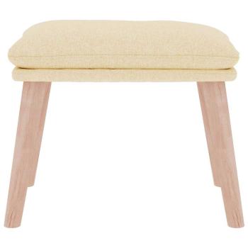 Fußhocker Creme 45x29,5x35 cm Stoff
