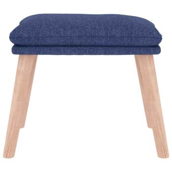 Fußhocker Blau 45x29,5x35 cm Stoff