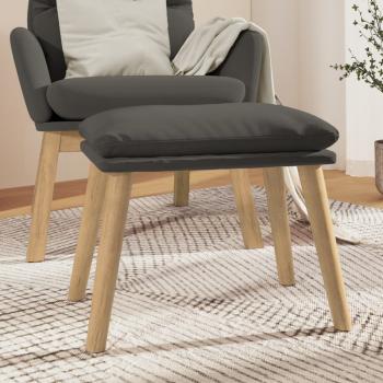 ARDEBO.de - Fußhocker Dunkelgrau 45x29,5x35 cm Samt