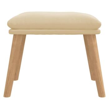 Fu?hocker Cremewei? 45x29,5x35 cm Samt