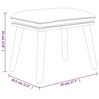 Fu?hocker Hellgr?n 45x29,5x35 cm Samt