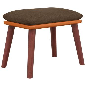 Fußhocker Braun 45x29,5x35 cm Stoff und Kunstleder