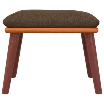 Fußhocker Braun 45x29,5x35 cm Stoff und Kunstleder