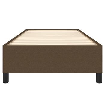 Bettgestell ohne Matratze Dunkelbraun 100x200 cm Stoff