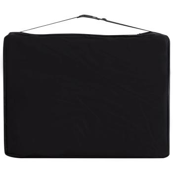 Massageliege Klappbar 3-Zonen Aluminiumgestell Schwarz und Rosa