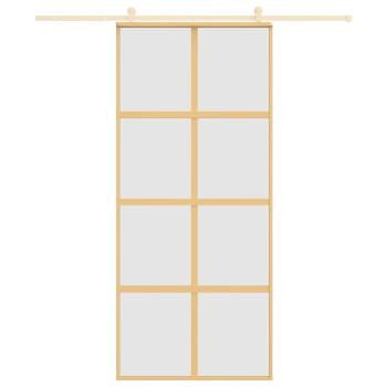 Schiebetür Golden 90x205 cm Matt ESG-Glas und Aluminium
