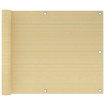 ARDEBO.de - Balkon-Sichtschutz Beige 75x300 cm HDPE