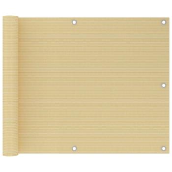ARDEBO.de - Balkon-Sichtschutz Beige 75x600 cm HDPE