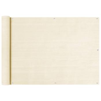 ARDEBO.de - Balkon Sichtschutz Creme 75x400 cm HDPE