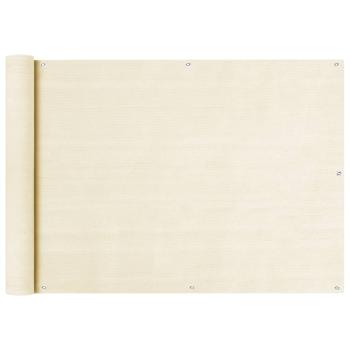 ARDEBO.de - Balkon Sichtschutz Creme 75x600 cm HDPE