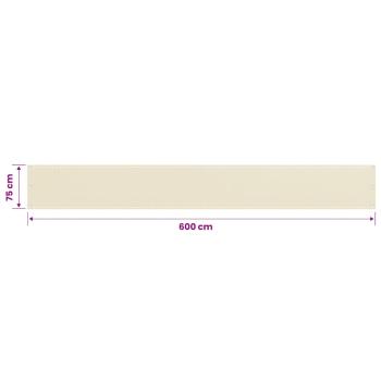 Balkon Sichtschutz Creme 75x600 cm HDPE