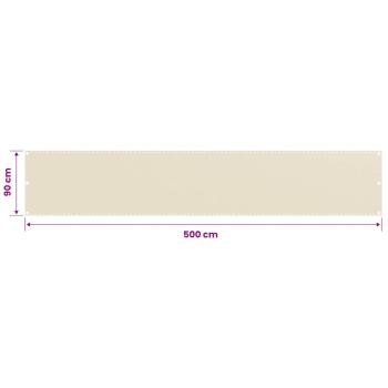 Balkon Sichtschutz Creme 90x500 cm HDPE