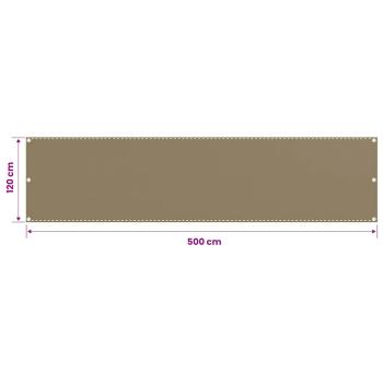 Balkon-Sichtschutz Taupe 120x500 cm HDPE