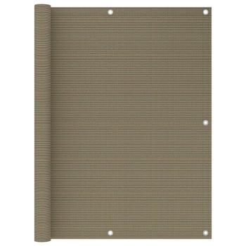 ARDEBO.de - Balkon-Sichtschutz Taupe 120x600 cm HDPE