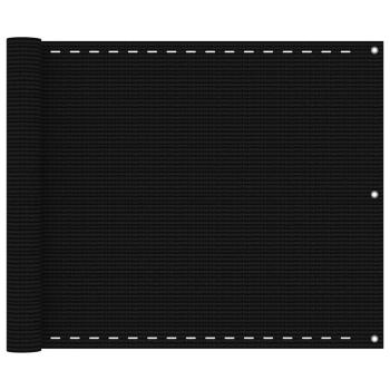 ARDEBO.de - Balkon-Sichtschutz Schwarz 75x300 cm HDPE
