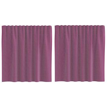 Voile Vorhänge mit Schlaufen 2 Stk. Lila 140x140 cm