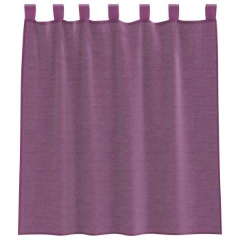 Voile Vorhänge mit Schlaufen 2 Stk. Lila 140x140 cm