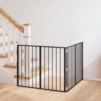 ARDEBO.de - Hundetor 2 stk. Schwarz 100 x 80 cm Verzinkter Stahl