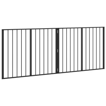 Hundetor 2 stk. Schwarz 100 x 80 cm Verzinkter Stahl