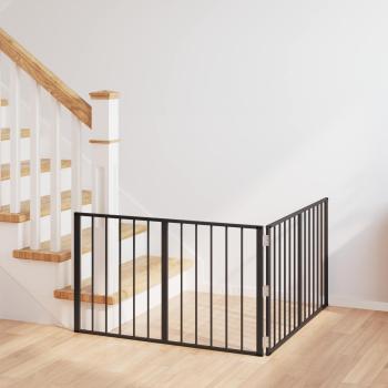 ARDEBO.de - Hundetor 2 stk. Schwarz 100 x 60 cm Verzinkter Stahl
