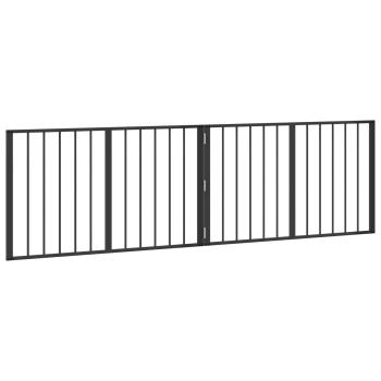 Hundetor 2 stk. Schwarz 100 x 60 cm Verzinkter Stahl