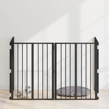 ARDEBO.de - Hundetor 4 stk. Schwarz 60 x 80 cm Verzinkter Stahl