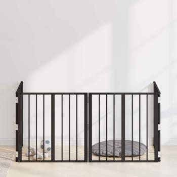 ARDEBO.de - Hundetor 4 stk. Schwarz 60 x 60 cm Verzinkter Stahl