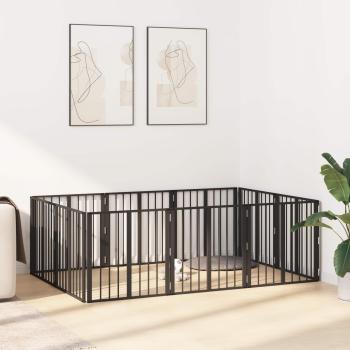 Hundetor 10 stk. Schwarz 60 x 60 cm Verzinkter Stahl